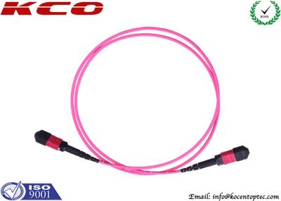 China MPO Breakout Cable Fan Out Kits Fiber Optics LC FC SC Type LSZH pink Cover for sale