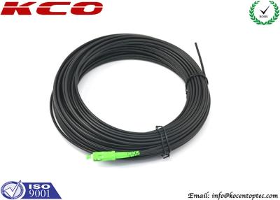 China FTTH Fiber Optic Patch Cord SC/APC-SC/APC Single Mode Simplex Black Color LSZH Cable for sale
