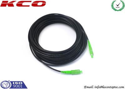 China Outdoor Exterior SC / APC Fiber Optic Patch Cord With Black 3.5mm Diameter PE Sheath Cable for sale
