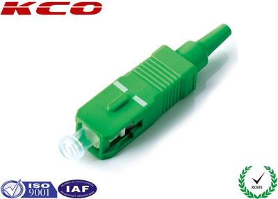 China SM SC / APC Simplex Fiber Optic Connectors 0.2dB Low Insertion Loss with RoHS for sale