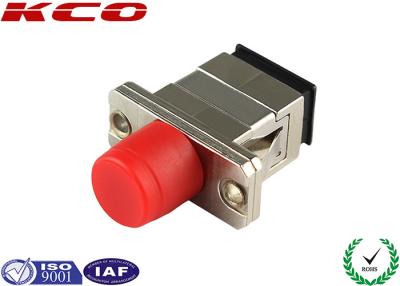China Hybrid Duplex Fiber Optic Adapter SC - FC FC - SC Metal Low Insertion Loss for sale