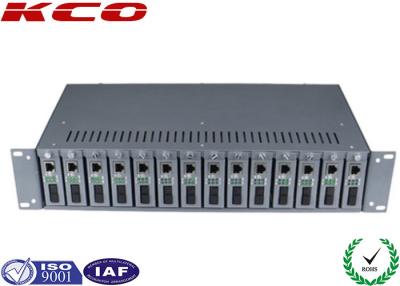 China 14 Slots Optional Multimode Media Converter 19 Inch 2U Chassis Rack Type for sale