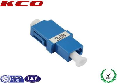 China LC / UPC APC Plastic Fiber Optic Attenuator Kits Bulkhead Adapter 1dB - 30dB for sale