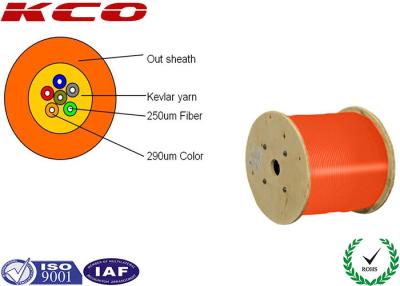 China Fibra interior floja del cable fibroóptico del tubo de la distribución de 12 bases sola acorazada en venta