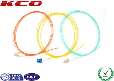 China Simplex LC LC OM3 Patch Cord 50 / 125 10G Fiber Optic Pigtails PVC Cover for sale