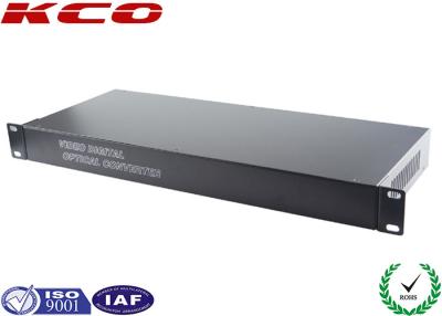 China 1U Rack Mounted Fiber Optic Media Converter / Fiber Optic Video Converter for sale