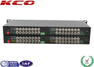 China Video To Fiber Optic Converter 32 Video Ways Rack Mountable Long Distance Point for sale