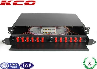 China Drawer Fiber Optic Terminal Box Rack Mountable Patch Panel With FC adapter for sale