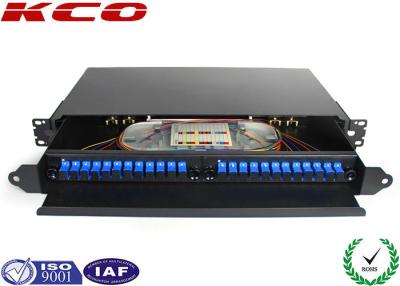 中国 十分に24のSCの港のスライドのタイプ繊維光学のラック マウントの端子箱のKCO引出し04-SC-24荷を積まれる 販売のため