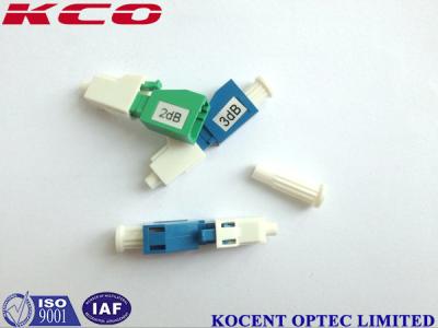 China 2DB 3dB 5dB 30dB Fiber Optic Attenuation LC / APC Single Mode Fixed Adjustment for sale