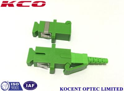 China SC APC and UPC Shutter Fiber Optic Adapter For FTTH GEPON Telecom Grade 60dB RL for sale