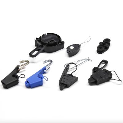 China FTTH Drop Fiber Cable Anchor Clamp Fixed Drop Wire Clamp Plastic Suspension Clamp for sale