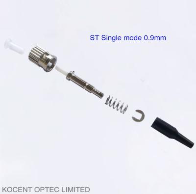China Conector óptico de fibra óptica de modo único ST para el cable de parche ST en venta