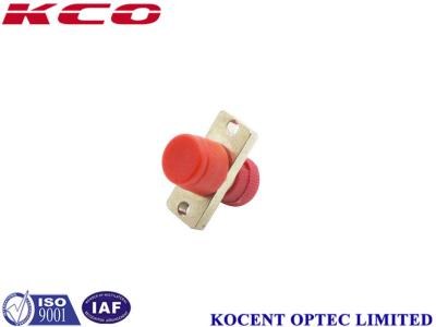China Red Fibers Optics Adapter FC UPC APC Metallic , Oblong With Flange Simplex for sale