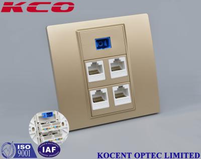 China FTTH Fiber Optic Socket SC / UPC Faceplate , Fiber Optic Termination Box 1 Port for sale