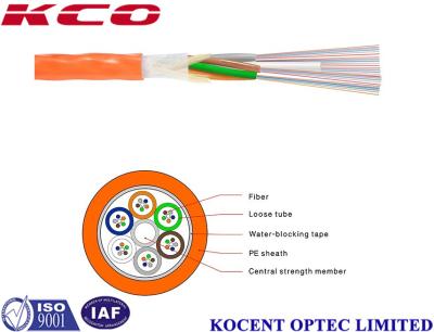 China Cable de fibra óptica Aire-que sopla no metálico,   del cordón de remiendo de la fibra óptica de la envoltura del PE en venta