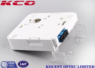 China 1 Port SC Duplex Fiber Optic Termination Box Wallmount Socket 2 Cores FTTH FTTB for sale