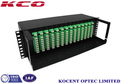 China 2*16 PLC Splitter LC/APC 3U Fiber Optic Splitter Patch Panel Rack Mountable Chassis ODF for sale