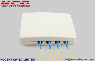 China 4cores Indoor Fiber Optic Terminal Box KCO-FTB-04W FTTH FTB OTB 4 Port zu verkaufen