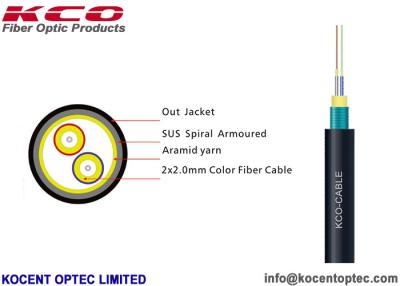 China 1200N GJYFJH Non Armored Tachtical Field Fiber Optic Cable TPU LSZH Material 7.0mm for sale