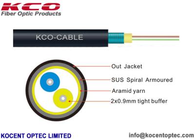 China 2 vezel 4 Aangepaste de Vezel Optische Kabel FTTA 4.8mm van het Kerntpu LSZH Gepantserde Gebied Te koop