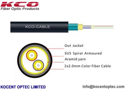 China Armored Optical Fibre Cable FTTA 7.0mm G657A Field Army Military TPU LSZH Material for sale
