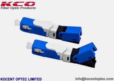 China UPC Blue Fiber Optic Fast Connector OFC Single Mode SM ESC250D 0.2dB Insertion Loss for sale