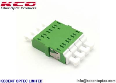 China LC / APC Quad Fiber Optic Adapter Coupler Insertion Loss 0.2dB Plastic Material for sale