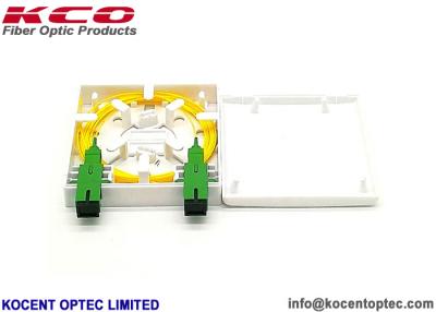 China 2 Port Fiber Optic Termination Box SC / APC Optica Fibra Socket Roseta Face Plate for sale