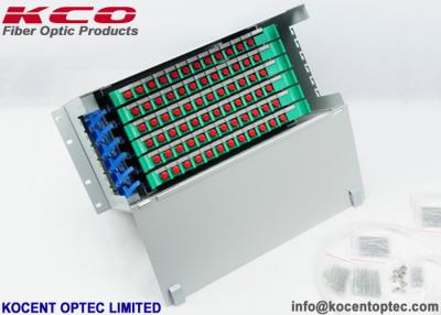 China Unidad ODF del soporte de estante de la base de la caja terminal de la fibra óptica del panel de remiendo del SC LC del FC 72 en venta