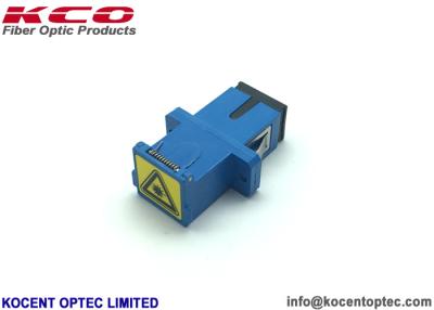China SC UPC Simplex Auto Shut Fiber Optic Network Adapter No Flange Plastic Material for sale