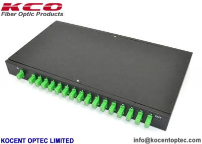 China 1*16 SC/APC Patch Panel Fiber Optic Splitter 19'' Rack Mount 1x16 PLC Splitter ODF for sale