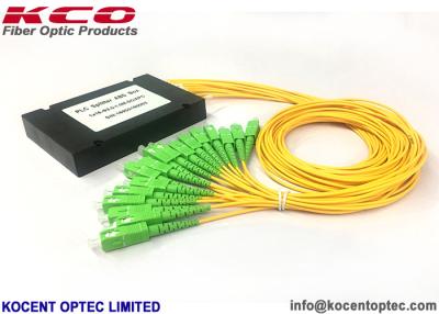 China LAN-PLC-Glasfaser-Splitter 1x16 ABS-Box 0,9 mm 2,0 mm 3,0 mm 1 * 16 Modularer Splitter zu verkaufen