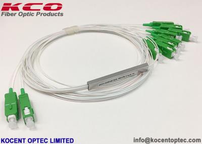 China Mini Tube PLC Fiber Optic Splitter 2*8 SC/APC LC/APC 1.0m 1.5m 2.0m Length for sale
