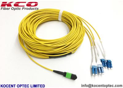 China LC Super Boot MTP MPO Optical Patch Cord 8fo 12fo 24fo Fanout 3.0mm OS1 OS2 LSZH for sale