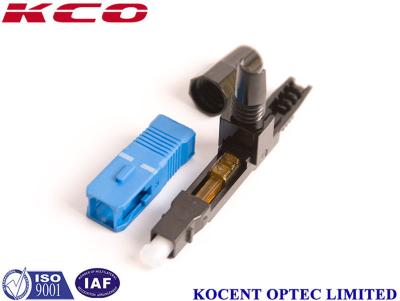 China SC/UPC Fiber Optic Fast Connector , Field Assembly Connector 0.2dB Insertion Loss for sale