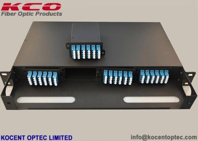 China 96fo High Density MPO Fiber Optic Patch Panel 1U 19'' Rack Mount Fiber Optic Termination Box for sale