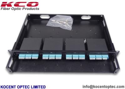 中国 19インチの棚取付け可能な96core LCの二重1U MPO MTP Optica Fibraパッチ盤 販売のため