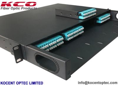 China El panel de remiendo óptico de acero de la cinta 1U MPO MTP del SM milímetro OM3 OM4 OM5 en venta