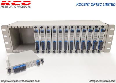 China 3U 19 Zoll ODF Optical Fiber 1x4 PLC Splitter Chassic Rack Mount Patch Panel 14 16 Slot zu verkaufen