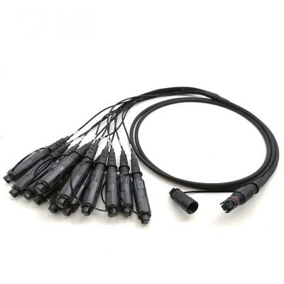 China Outdoor CPRI MPO MTP 12 Cores Optical Fiber Patch Cord For Telecom Tower Tactical Army for sale
