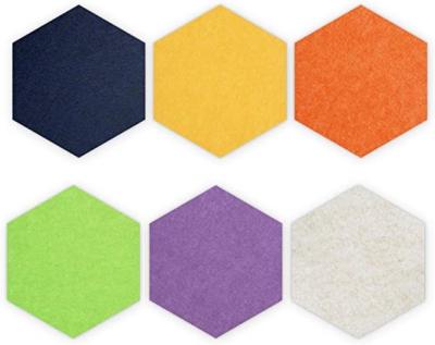 China 1220x2420mm PET Acoustic Panel , E1 Hexagon Sound Absorbing Panels for sale