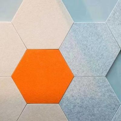 China 100% Polyester Fiber 3D Decorative Felt Wall Panels Semi Rigid for sale