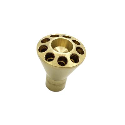 China 9 Holes Forged Brass Pipe Fittings Refrigeration Distributor Male Connection for sale