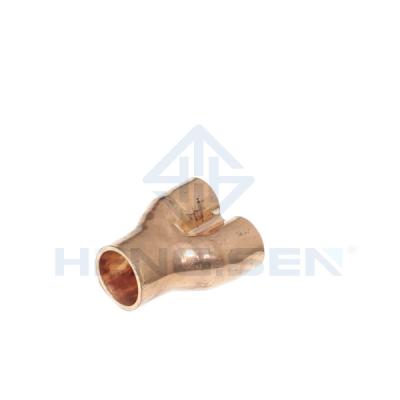 China 31<32x24 OEM Forged Copper Y Pipe , Antiwear Y Tee Copper Pipe Fitting for sale