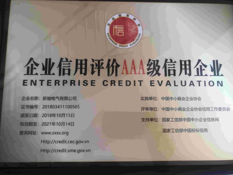 ENTERPRISE CREDIT EVALUATION - Wenzhou Xinchi International Trade Co.,Ltd