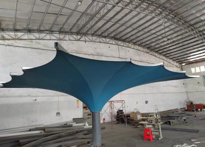 China Single Post Large Tulip Umbrella Customized 6*6M Fashionable High Flexibility Shade Structures for sale