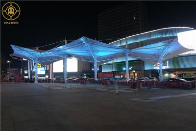 China Outsize Tensile Membrane Canopy Customized Size Awning On Shopping Mall for sale