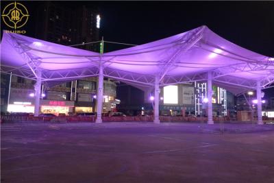 China Mall Atriums Tensile Membrane Canopy Waterproof Tensile Membrane Fabric Structure for sale