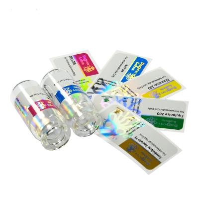 China Anti Counterfeit 10ml Dropper Bottle Labels , 6cm Length Adhesive Sticker Labels for sale
